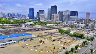 【大阪メトロ / 森之宮検車場に新駅】2023年5月29日（月）  シルク・ドゥ・ソレイユ「アレグリア-新たなる光-」大阪公演の設営が行われている！