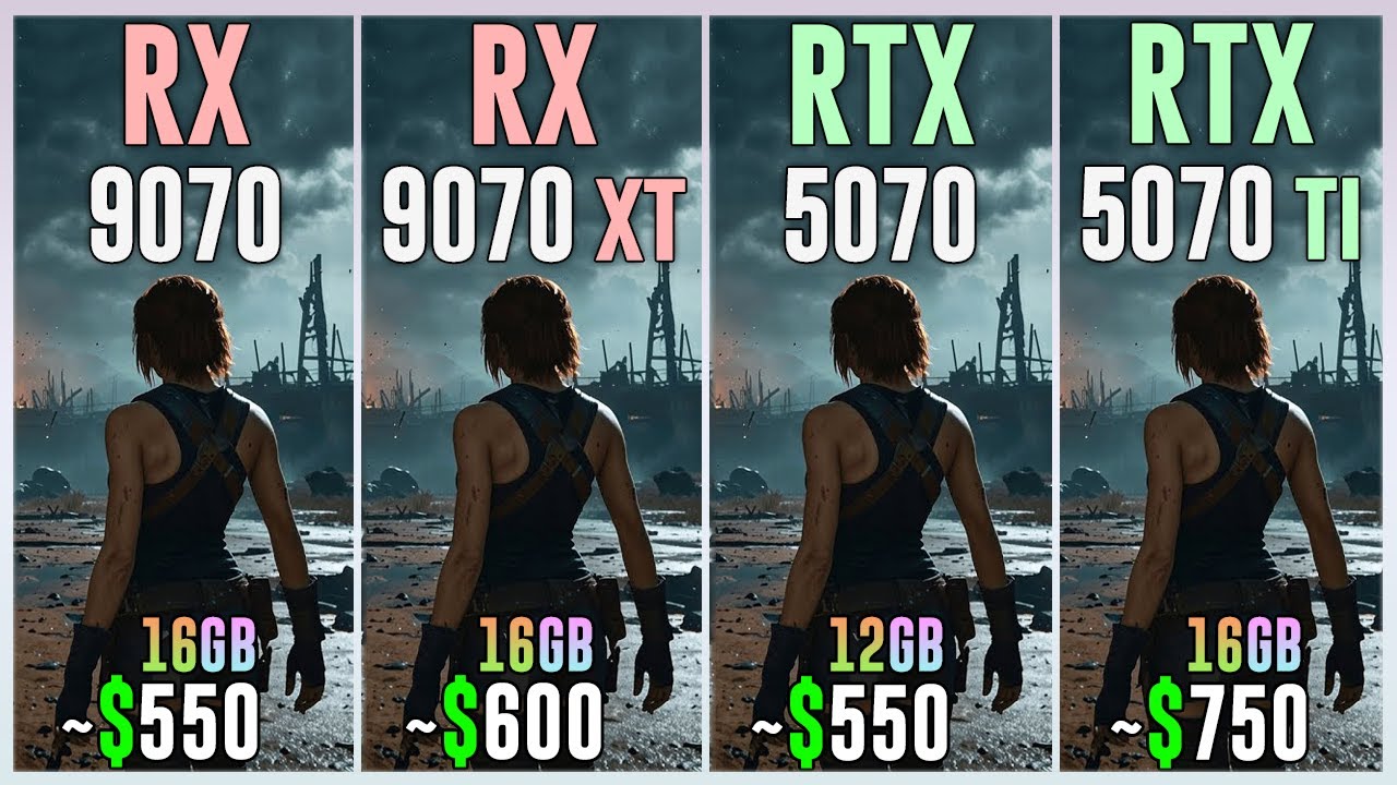 RX 9070 vs RX 9070 XT vs RTX 5070 vs RTX 5070 TI - Test in 25 Games ...