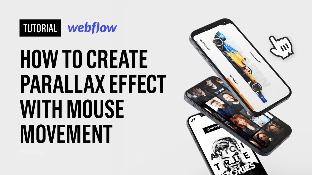 Webflow Tutorial Parallax Effect With Mouse Movement YouTube