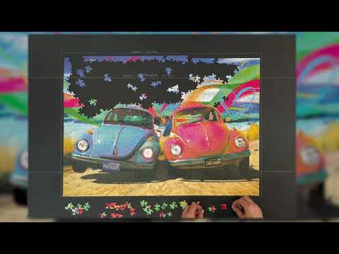 VW Beetle Love Eurographics 1000 Pieces Puzzle -  Time Lapse Video