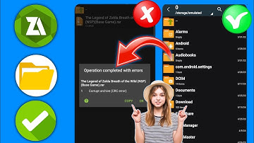 como corrigir operação concluída com erros no zarchiver 2024 | Erro de operação zarchiver