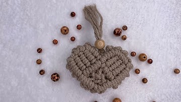 Coração 3D Passo a Passo  | Makramee 3D Herz Tutorial | Macrame  3D Heart Tutorial