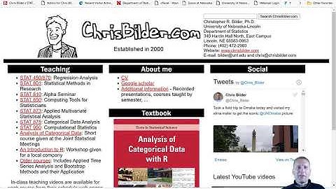 Statistical Methods in Research: Section 1 (course structure)