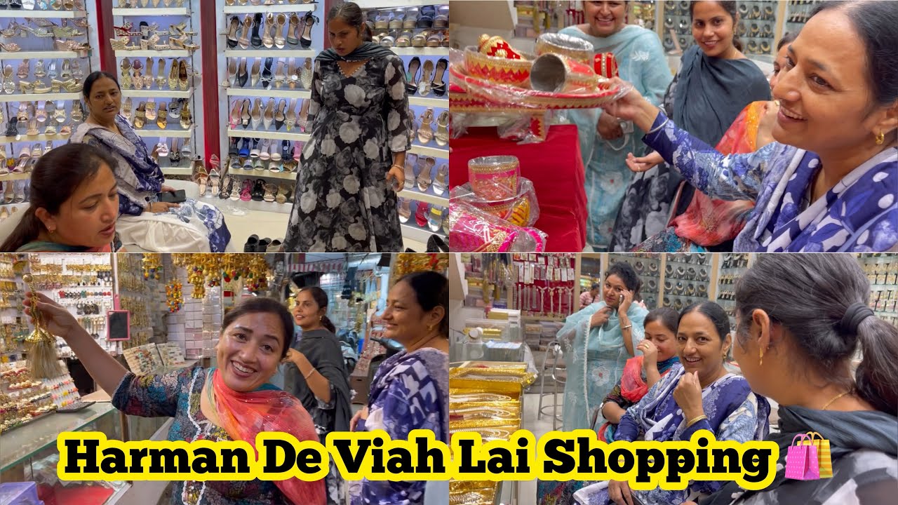 Harman de viah lyi shopping 🛍️ Harman nu Viah da sman bhejia 🇬🇧