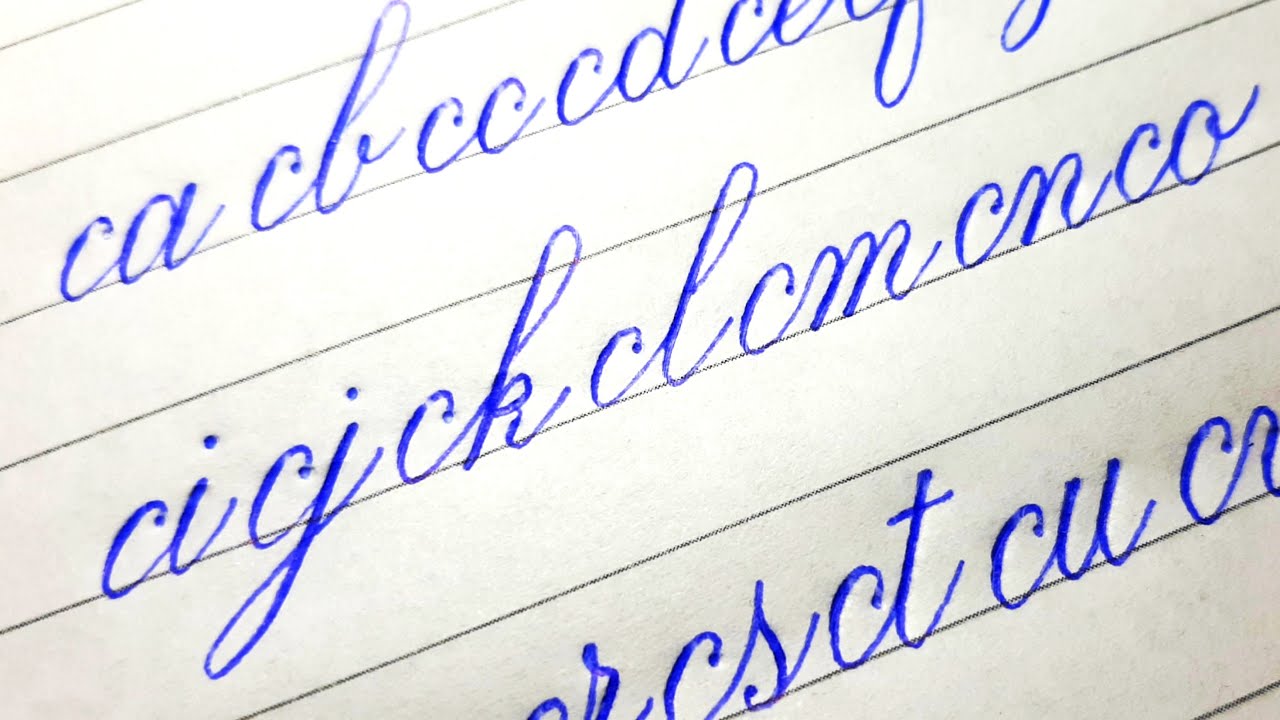 Joining letter c in ballpoint pen copperplate calligraphy - YouTube