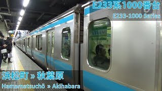 JR East E233-1000 Series: Hamamatsucho → Akihabara