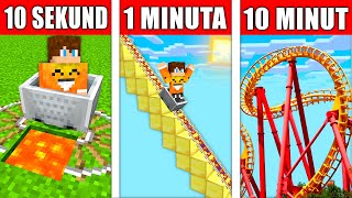 KOLEJKA GÓRSKA w 10 SEKUND vs 1 MINUTE vs 10 MINUT w Minecraft!