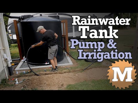 Rainwater Harvesting Tank - Water Pump & Irrigation Piping