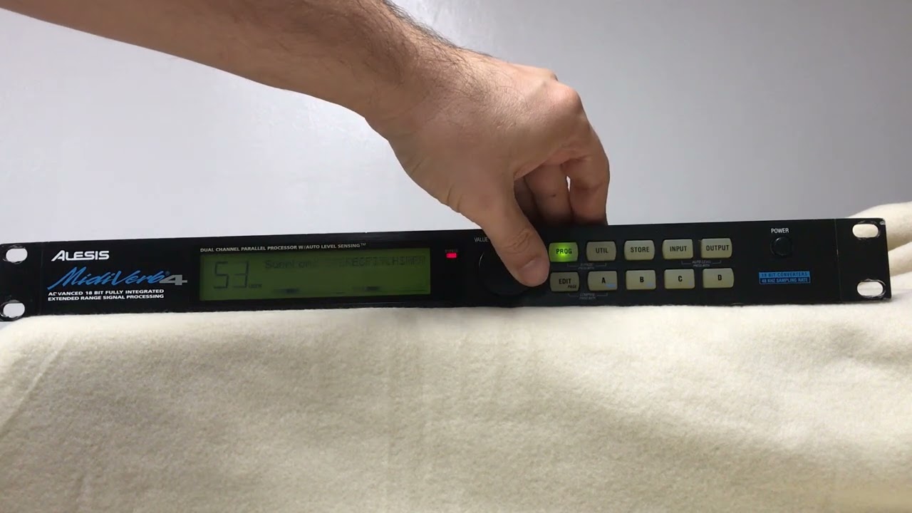 Alesis MidiVerb 4 デュアルチャンネルプロセッサー 動作OK Alesis Midiverb 4 multi effects processor, best presets (no
