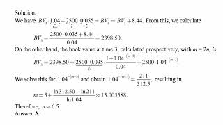 Exam FM exercise for July 16, 2018