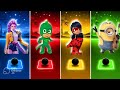 Kpop Demon 🆚 PJ Masks 🆚 LadyBug 🆚 Minions 🎶 Tiles Hop Edm Rush