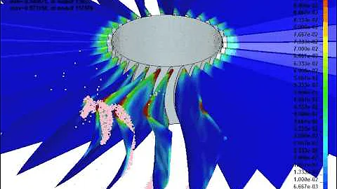 MSC Nastran Explicit Nonlinear - Bird Strike on Blades (SPH)
