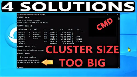 HOW TO FIX THE CLUSTER SIZE IS TOO BIG.(Can't format using CMD)