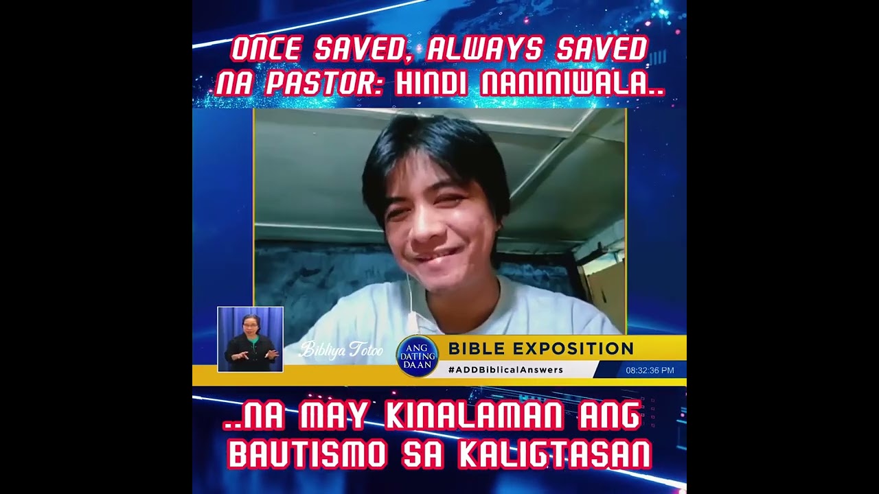 BAUTISMO: MAY KINALAMAN BA SA KALIGTASAN?