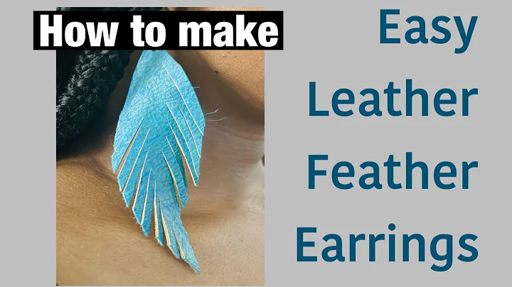 DIY Easy leather Feather Earrings