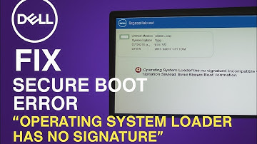 Fix Dell Secure Boot Error | OptiPlex 3040 "Operating System Loader Has No Signature" Solution