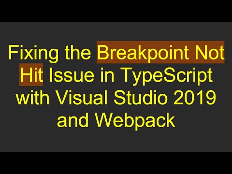 Fixing the Breakpoint