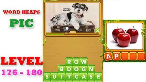 Word Heaps: Pic Puzzle Level 176 - 180 | All Answers | Walkthrough