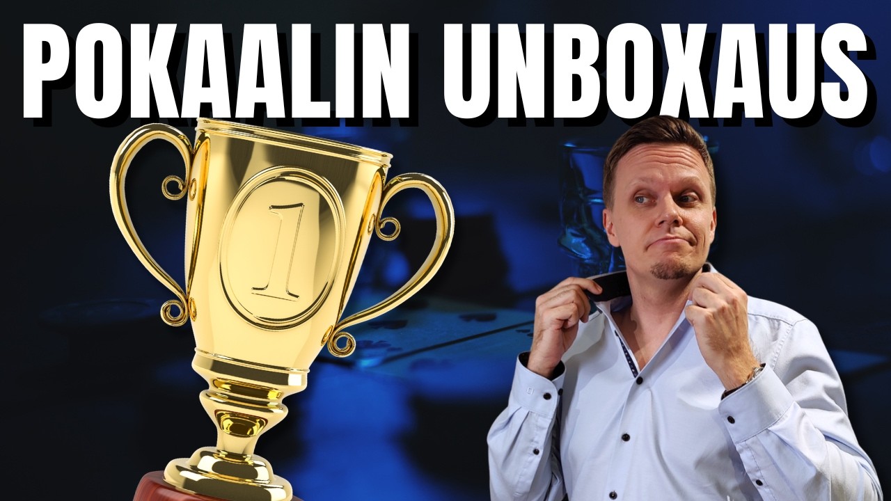 Veikkauksen nettipokerin 100 000 euron turnauksen voittopokaalin unboxaus!