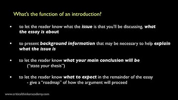 How to Write an Introduction