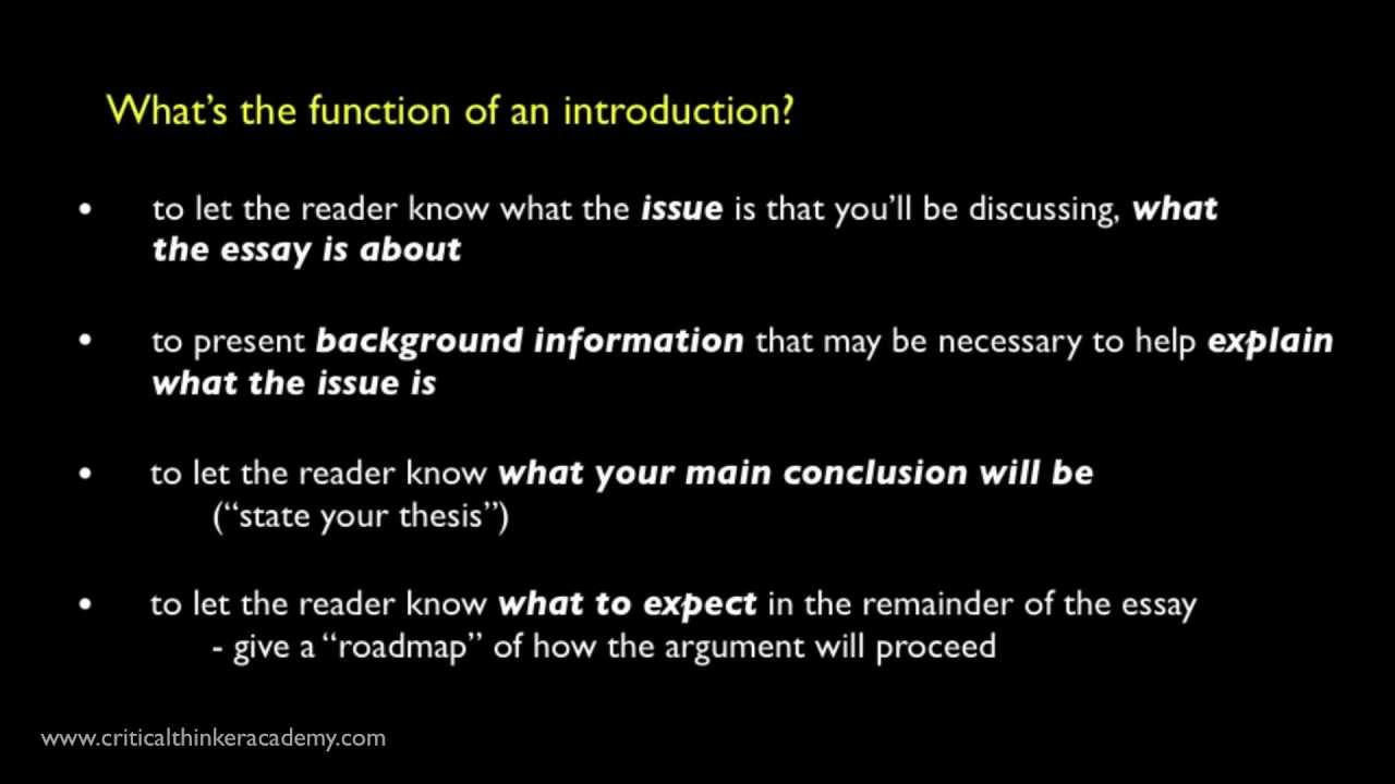 How to Write an Introduction