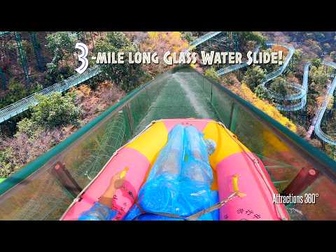 CRAZIEST 3-Mile-Long  ALL GLASS Water Slide - Guinness World Record Holder! Absolutely INSANE!