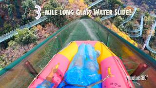 CRAZIEST 3-Mile-Long  ALL GLASS Water Slide - Guinness World Record Holder! Absolutely INSANE!