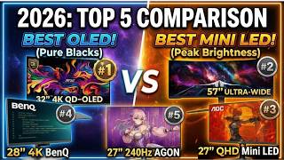 【2026】Best OLED Monitor & Mini LED Monitor: Top 5 Comparison!