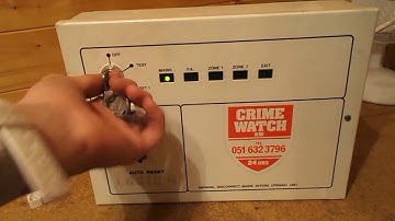 Logic 4 metal keyswitch burglar alarm panel demonstration