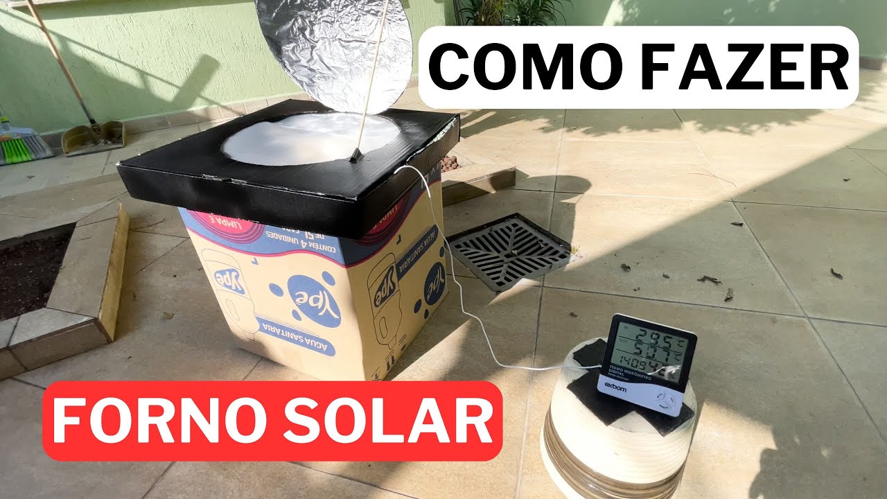 Como Fazer um Forno Solar com Caixa de Pizza - Assamos um pão com ...