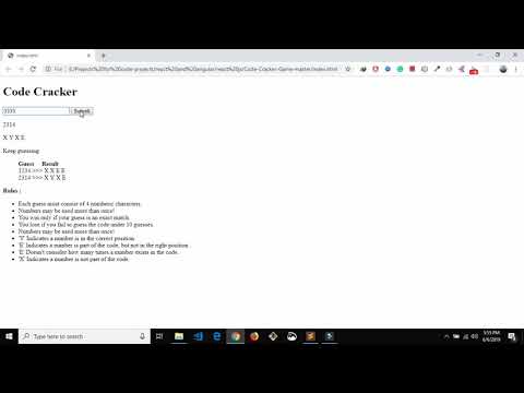 Code Cracker Game In JavaScript | Source Code & Projects
