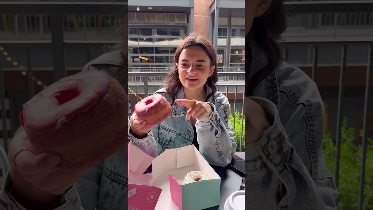 Trying the five daughters donuts for the first time.🍩￼