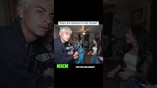 What's the reference to that, Crystal? lol  #kickstreamer #zavalahimself  #amazing