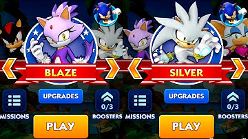 Sonic Dash BLAZE VS SILVER Android iPad iOS Gameplay HD