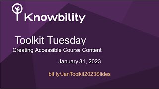 Toolkit Tuesday: Creating Accessible Course Content