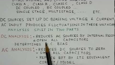 BJT Circuits (IV) - Amplifier Analysis (Analog Circuits)-A Conceptual Video Lecture
