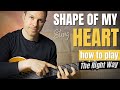 SHAPE OF MY HEART - Guitar lesson tutorial / how to play (Sting / Miller)
