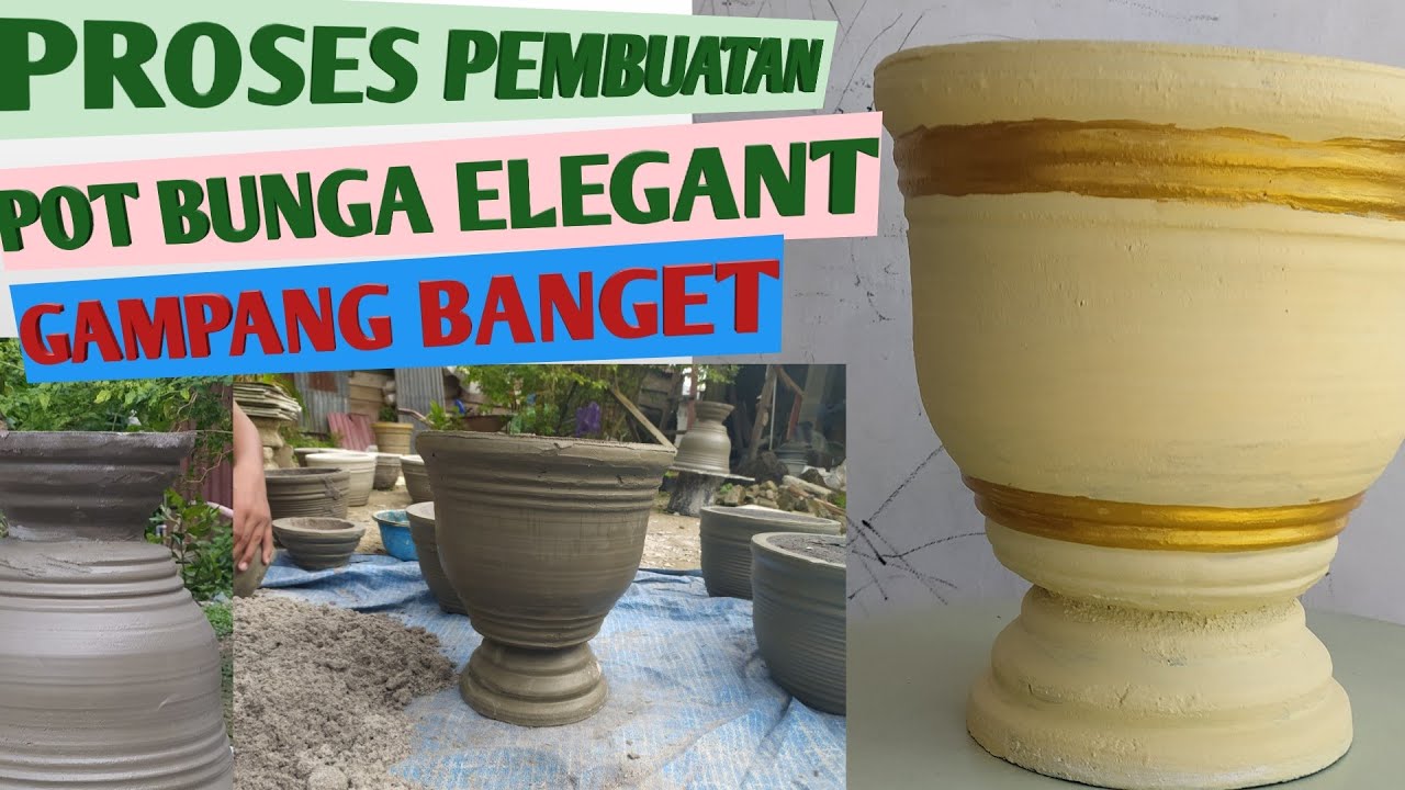 Membuat pot bunga cantik  dan simple YouTube