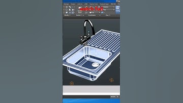Autocad 3d kitchen Sink #autocadtutorial #shorts