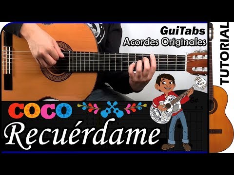lamentar mínimo Entretener Cómo tocar RECUÉRDAME 👦🎸 - Coco Soundtrack / Tutorial GUITARRA 🎸 /  GuiTabs #117 - YouTube