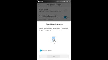 Three finger screenshot on Coolpad Note 3 Lite