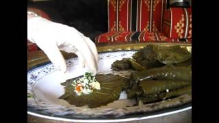 ЯЛАНДЖИ,Виноградные листья с рисом и зеленью  Арабская кухня