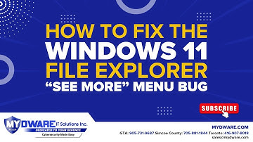 How to Fix the Windows 11 File Explorer “See More” Menu Bug