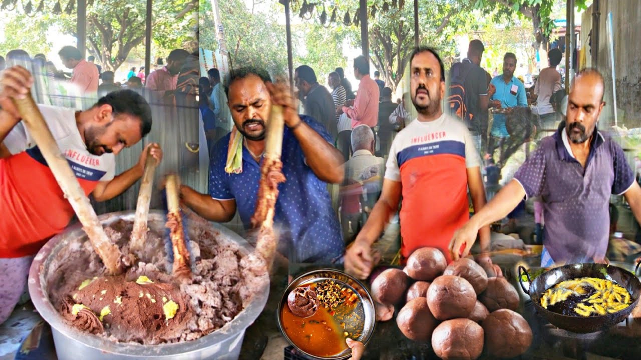 Shree Annapoorneshwari Halli Mane Serves Raggi Millet Balls Mudde Shree Annapoorneshwari Halli Mane Serves Raggi Millet Balls Mudde