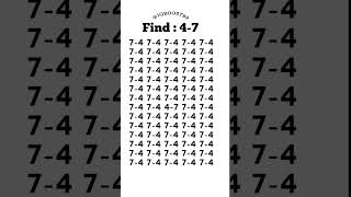 Find the odd number 👉 4-7 #findtheoddoneout #puzzle #trending #shorts