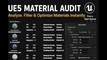 UE5 Material Audit Utility – Unreal Engine Material Analyzer