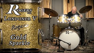 60S Rogers Londoner V Drum Kit - Gold Sparkle