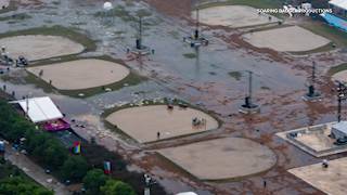Cleanup underway at Lolla as heavy rain delays festival Saturday