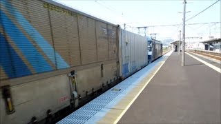 JR貨物 EF210-108号機[吹] 貨物列車7053レ【佐川急便ロングコン4個積載!!】