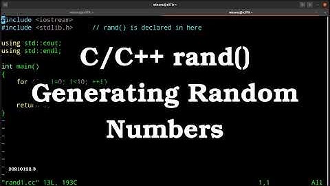 Generating Random Numbers